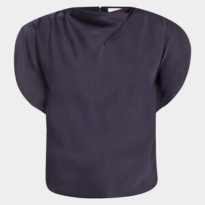 A.L.C. Nadia Satin Navy Blouse, 8